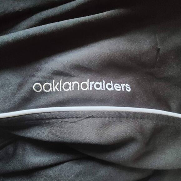 NFL x REEBOK Oakland Raiders Logo Grid Iron‎ Classic Retro 60th Ann Jacket 2XL - Picture 13 of 13
